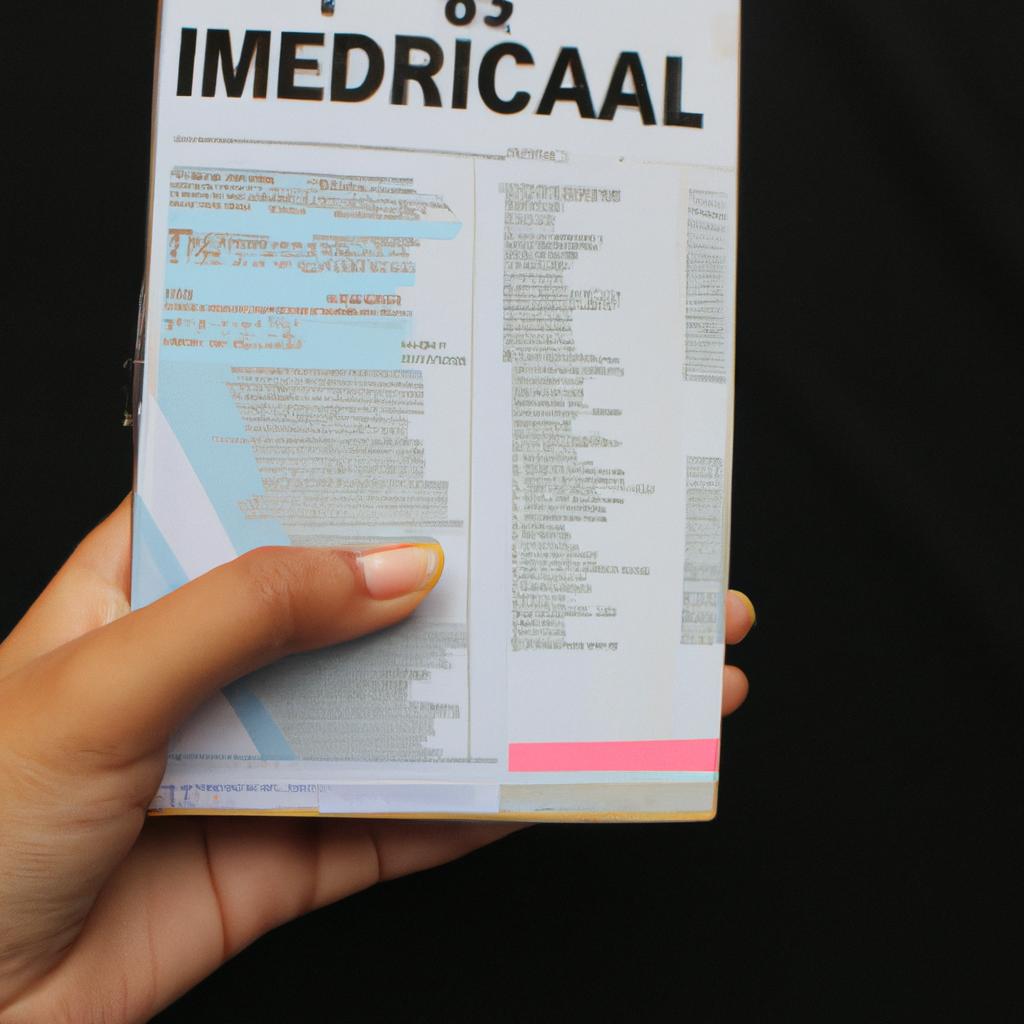 Person holding medical information pamphlet